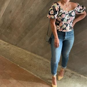 Who What Wear short sleeve floral top